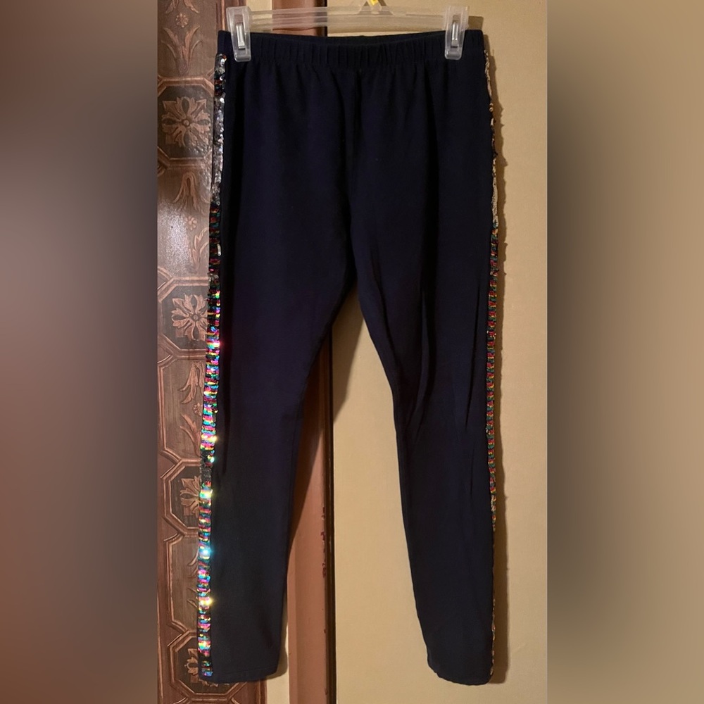 Children Place Black Sequined Pants